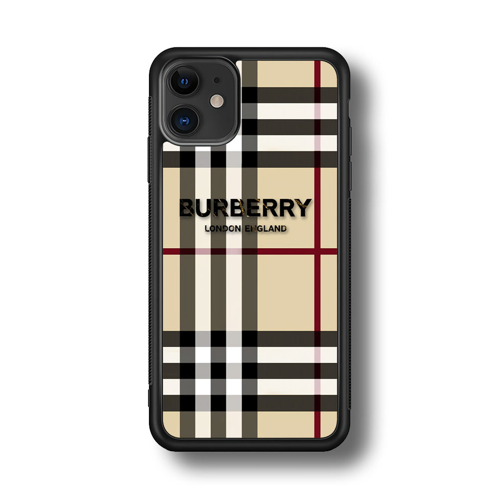 Burberry Cream Pattern iPhone 12 Case | Slim Rubber Case for iPhone 12
