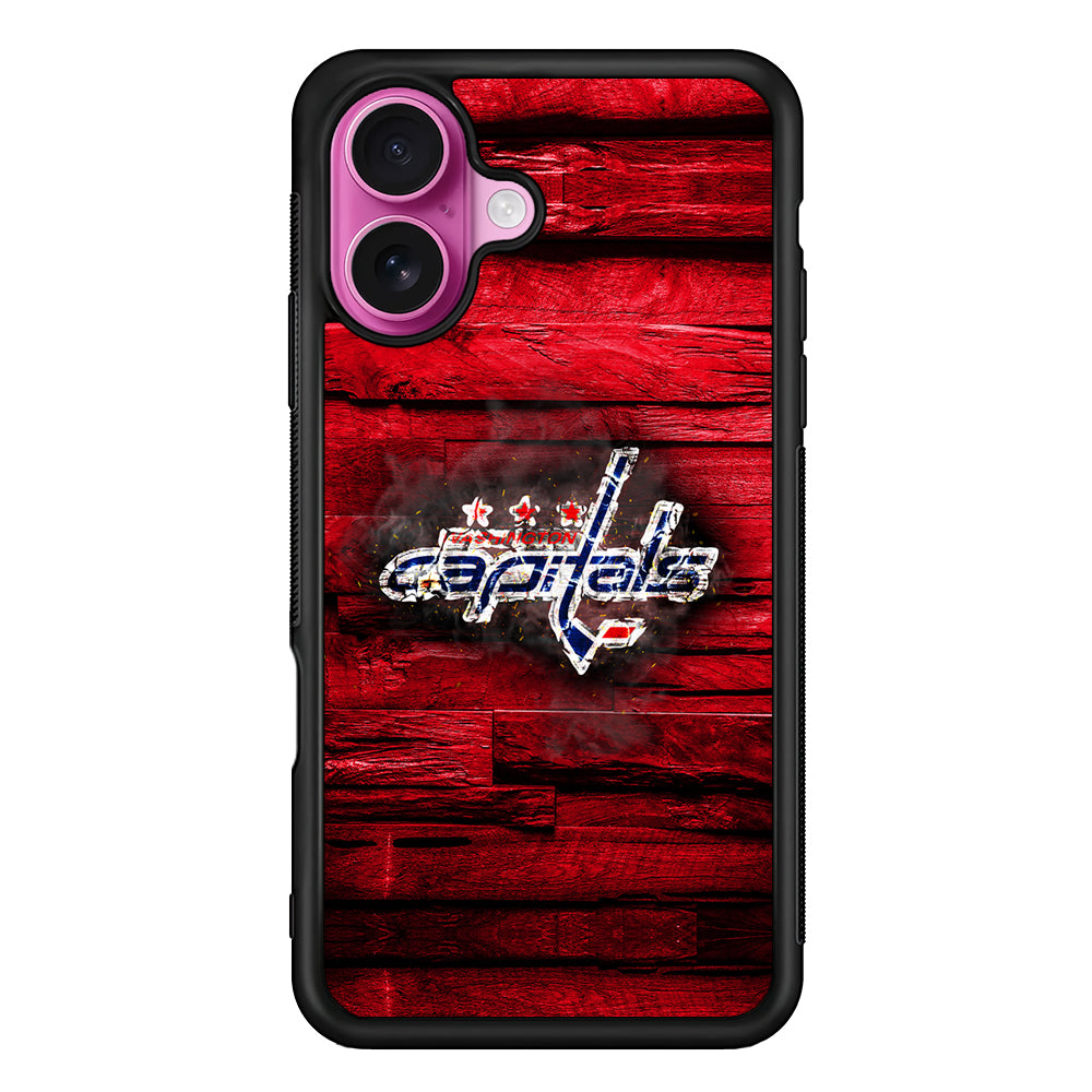 Washington Capitals Wood iPhone 17 Case | Slim Protective Rubber Phone Cover