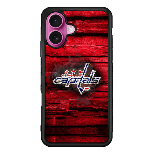 Washington Capitals Wood iPhone 17 Case | Slim Protective Rubber Phone Cover
