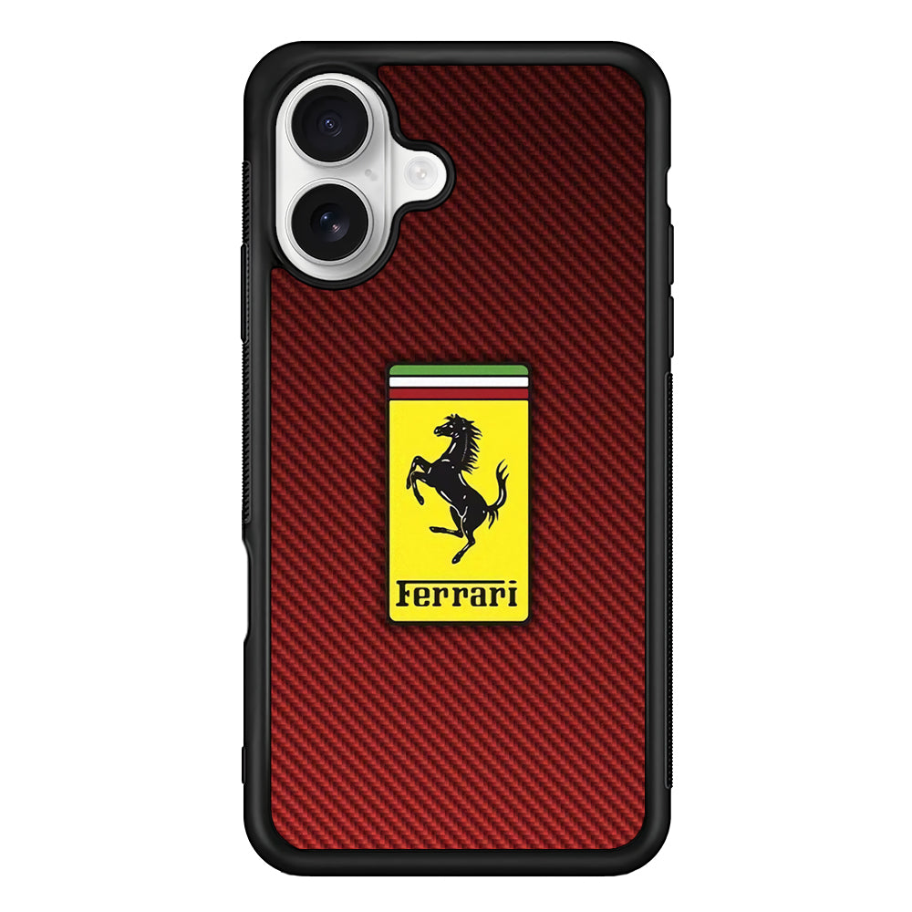 Ferrari Bloodshot Fiber iPhone 16 Plus Case – Slim Fit Protective Phone Case