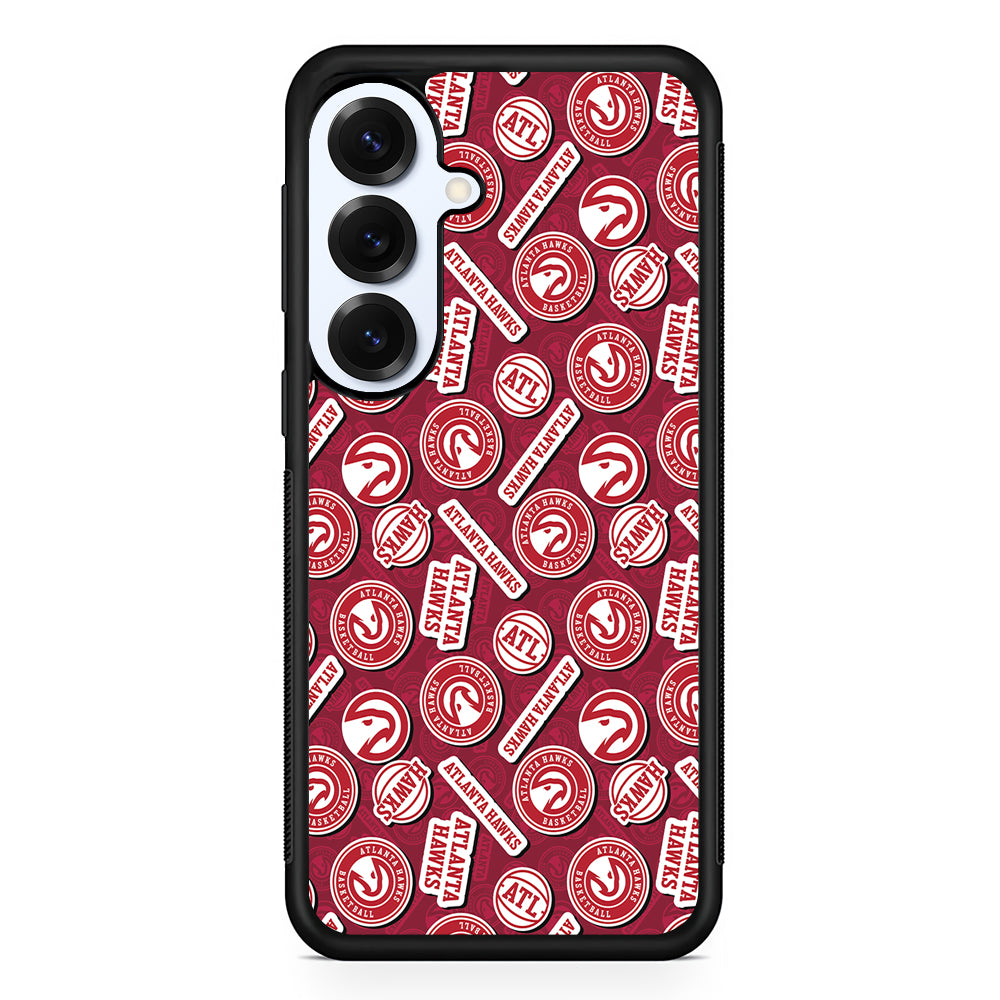 Atlanta Hawks Pattern Samsung Galaxy S25 Plus Case | Slim Rubber Cover for Samsung Galaxy S25 Plus