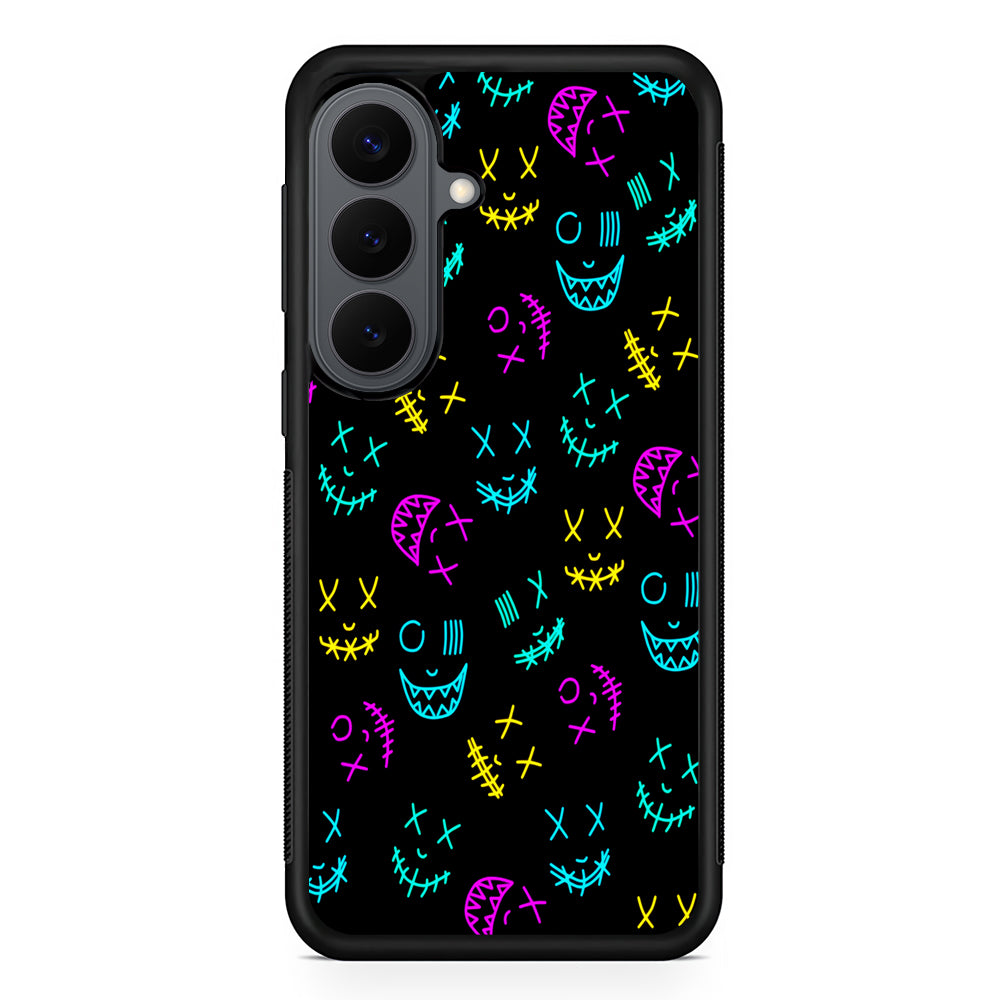 Neon Masks Smile Samsung Galaxy S26 Plus Case | Slim Rubber Case for Samsung Galaxy S26 Plus