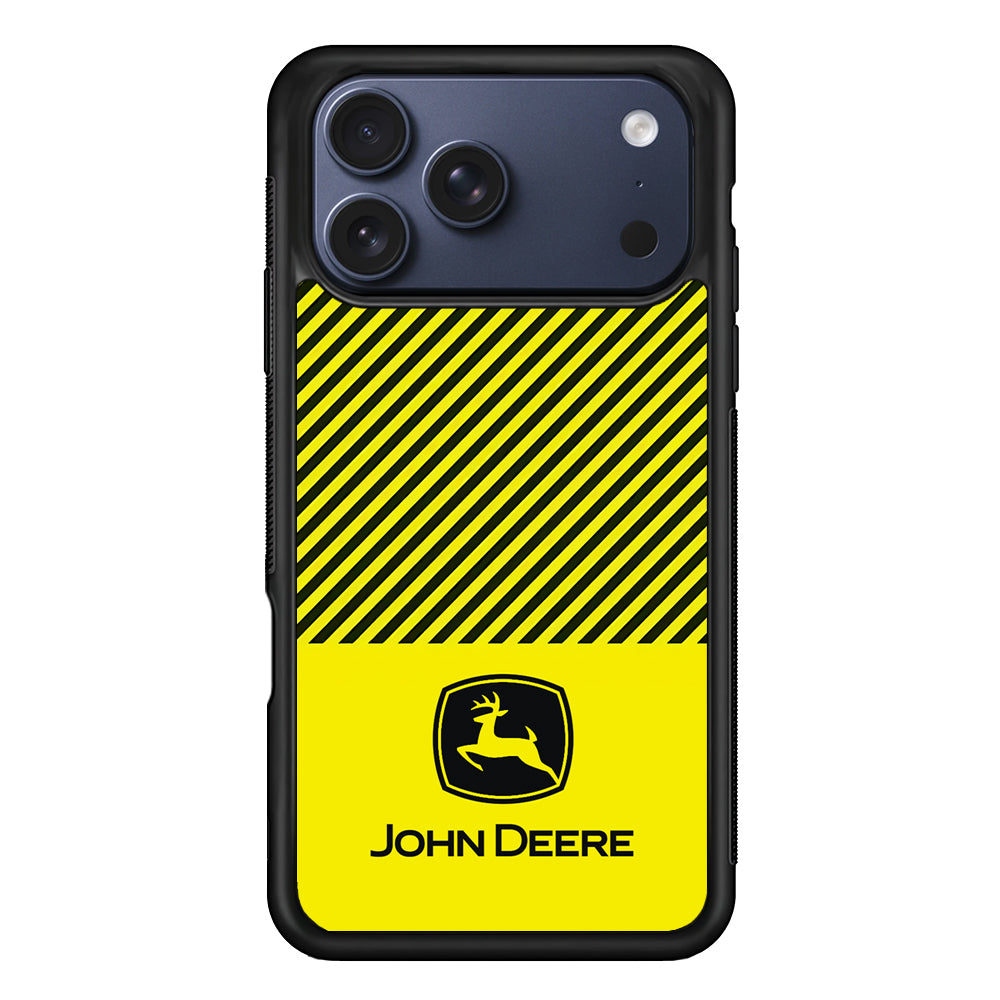 John Deere Black Patern iPhone 17 Pro Max Case | Slim Rubber Case for iPhone 17 Pro Max