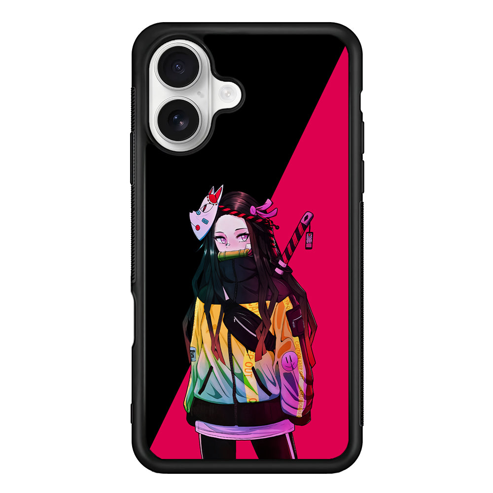 Nezuko Hypebeast Demon Slayer iPhone 16 Plus Case | Durable Protective Rubber Cover