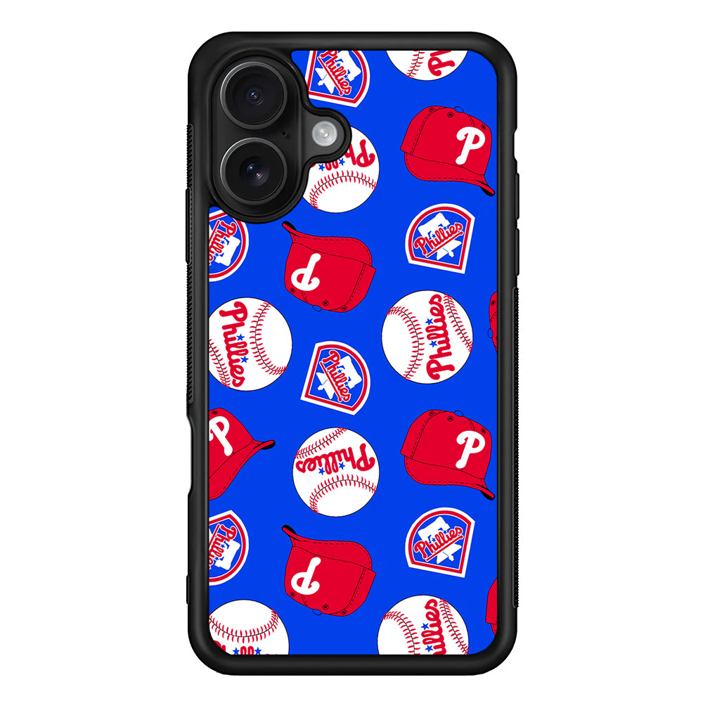 Philadelphia Phillies Pattern iPhone 16 Case - Oxvistore