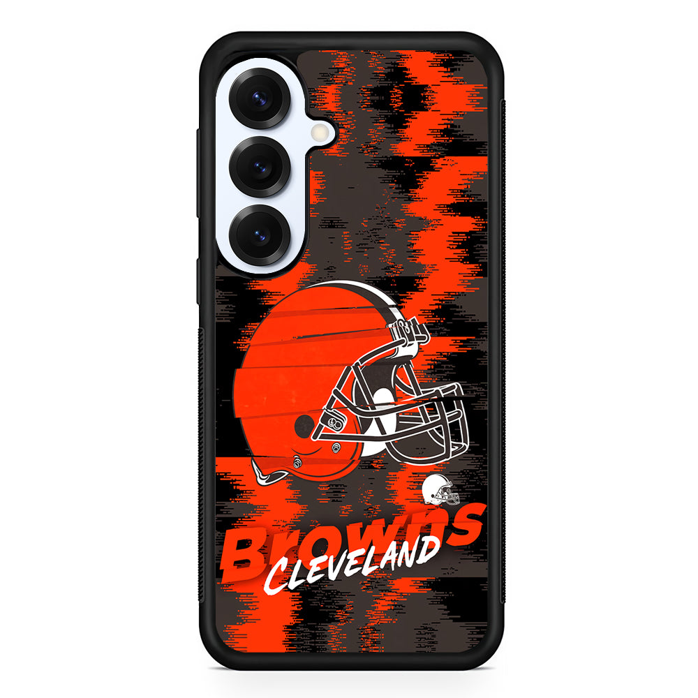 Cleveland Browns Abstract Color Samsung Galaxy S25 Plus Case | Slim Rubber Cover for Samsung Galaxy S25 Plus