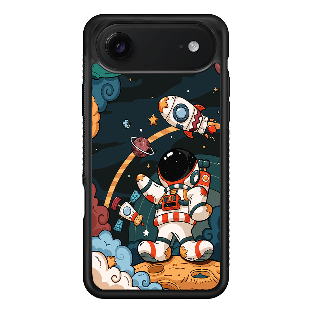 Space Astronaut on Galaxy iPhone 17 Air Case | Protective Case for iPhone 17 Air