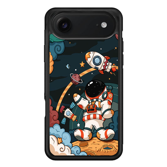 Space Astronaut on Galaxy iPhone 17 Air Case | Protective Case for iPhone 17 Air