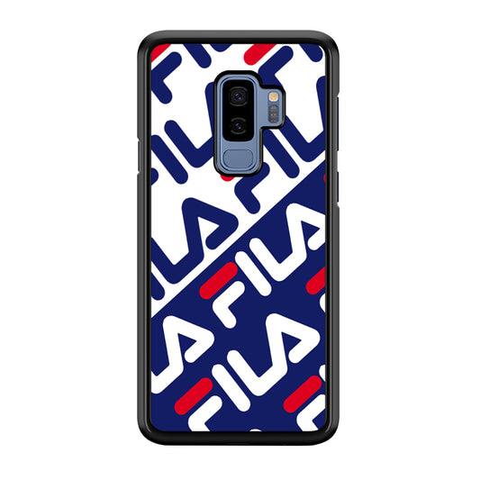 Fila Patern in Slope Samsung Galaxy S9 Plus Case | Slim Rubber Case for Samsung Galaxy S9 Plus