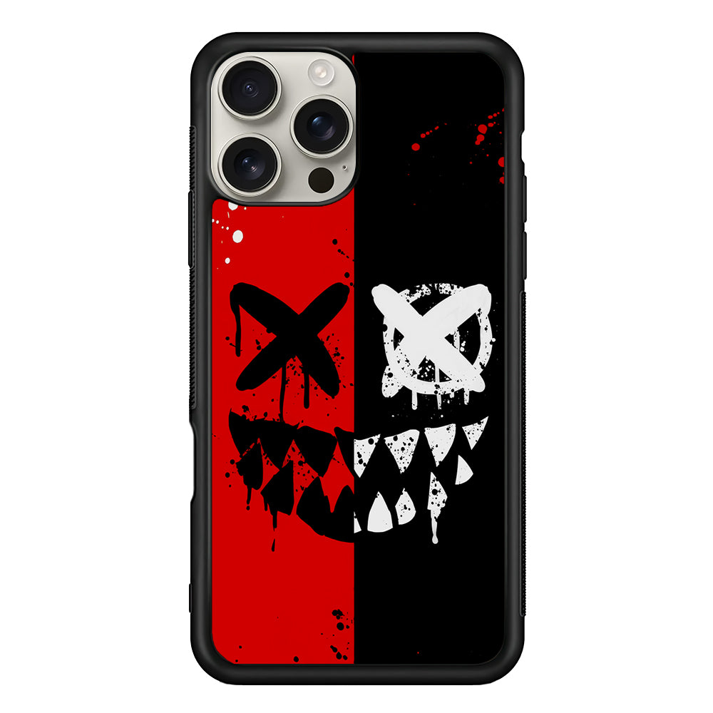 Bad Smiley Face Red Black iPhone 16 Pro Max Case | Stylish Protective Case for iPhone 16 Pro Max