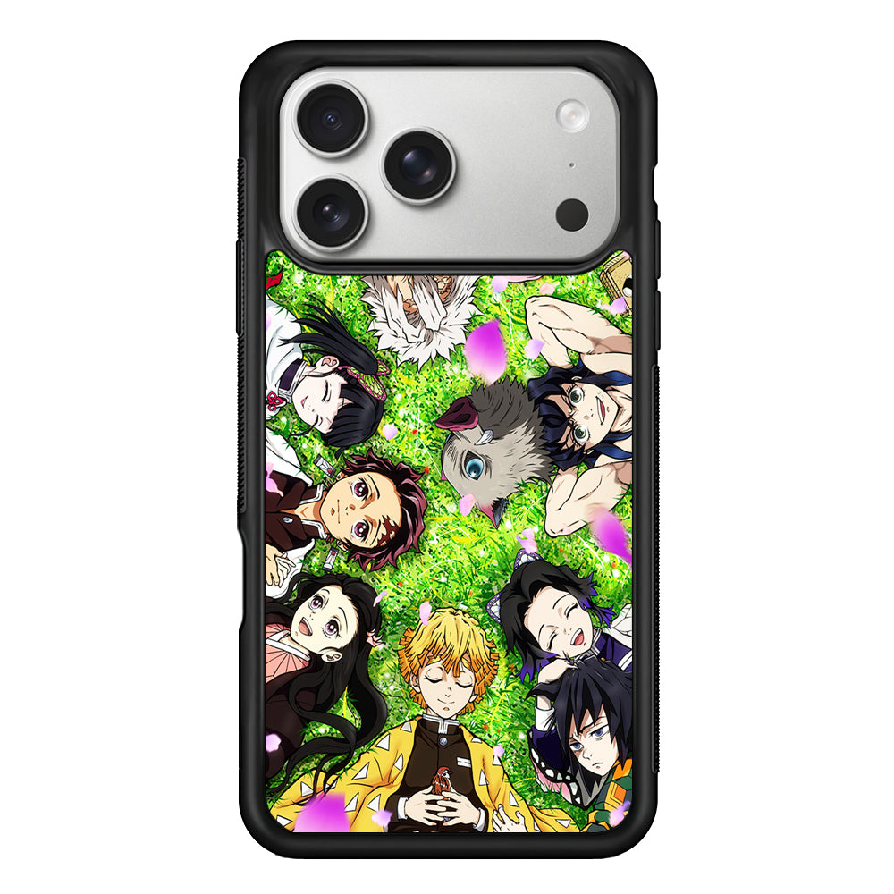 Demon Slayer All Characters iPhone 17 Pro Case | Slim Rubber Case for iPhone 17 Pro