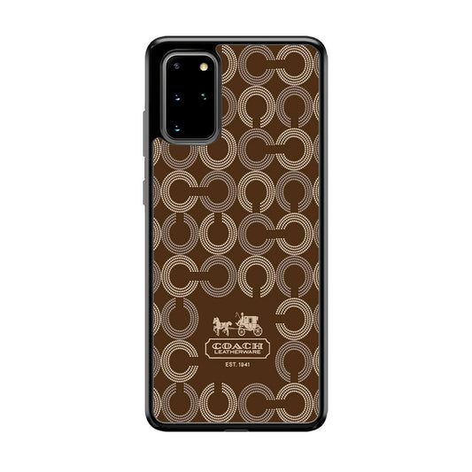 Coach Pattern Brown Samsung Galaxy S20 Plus Case | Slim Rubber Case for Samsung Galaxy S20 Plus