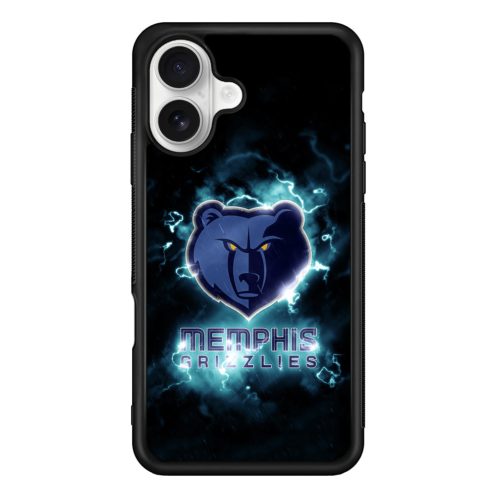 Memphis Grizzlies Lightning iPhone 16 Plus Case | Durable Protective Rubber Cover