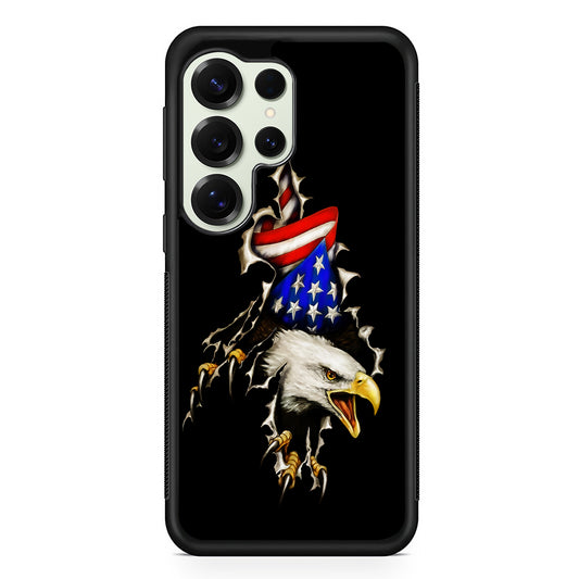 Eagle American Flag Patriotic Samsung Galaxy S25 Ultra Case | Durable Rubber Case for Samsung Galaxy S25 Ultra