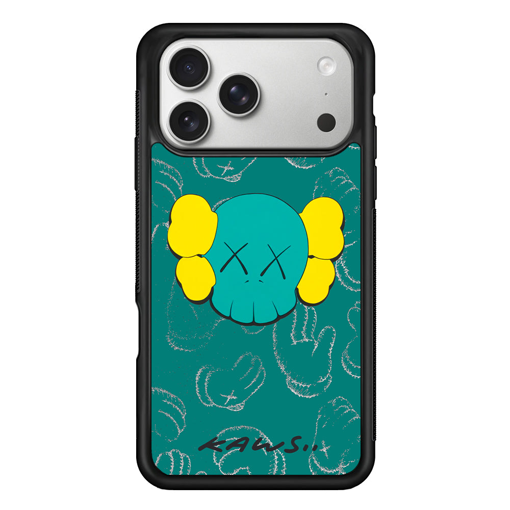 Kaws Face Tosca Touch iPhone 17 Pro Case | Slim Rubber Case for iPhone 17 Pro