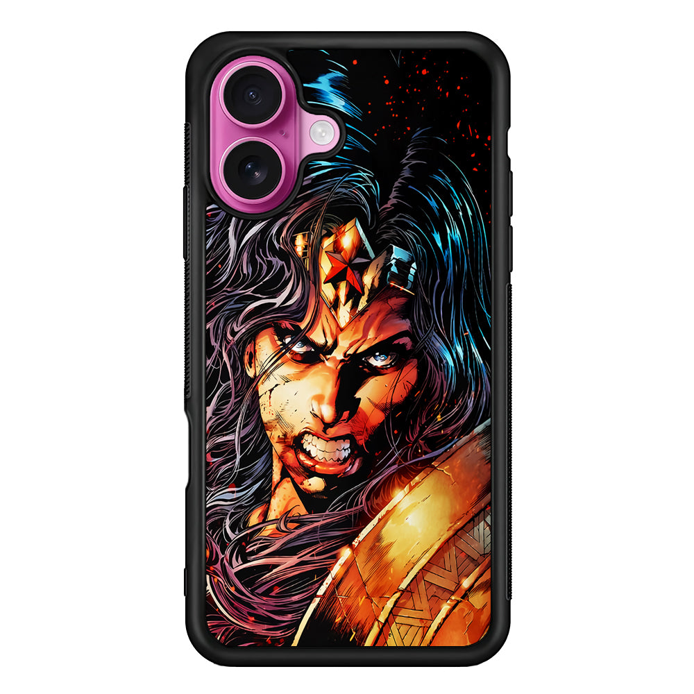 Wonder Woman Comic Art iPhone 17 Case | Slim Protective Rubber Phone Cover