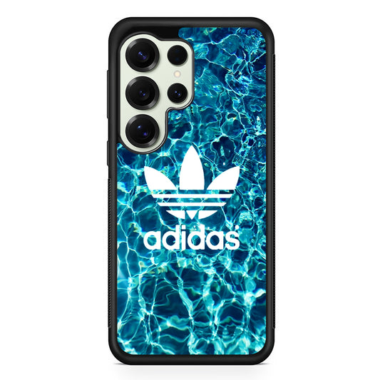 Adidas Logo Water Background Samsung Galaxy S25 Ultra Case | Durable Rubber Case for Samsung Galaxy S25 Ultra