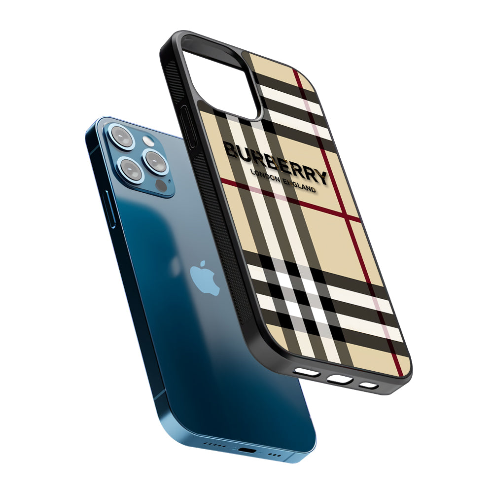 Burberry Cream Pattern 2D Rubber Phone Case | Durable Phone Case