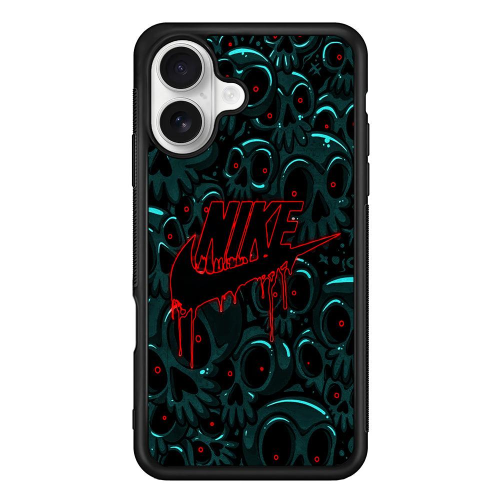 Nike Logo Skull Art iPhone 16 Plus Case – Slim Fit Protective Phone Case