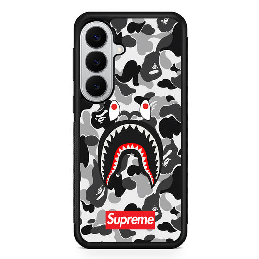 Bape Supreme Black Camo Samsung Galaxy S26 Case | Slim Rubber Case for Samsung Galaxy S26