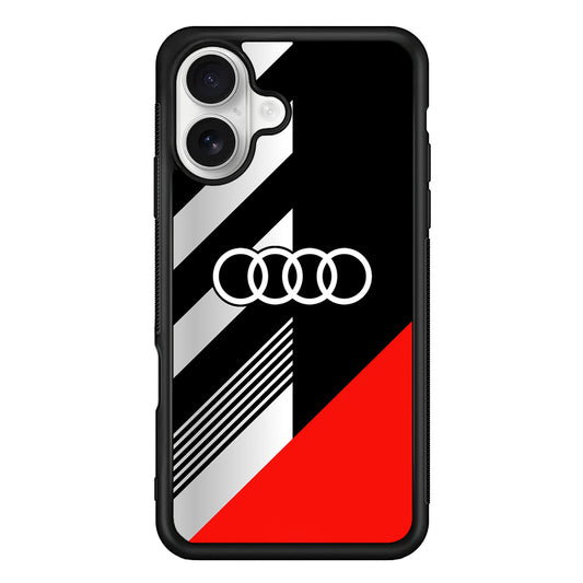 Audi F1 Sport Logo iPhone 16 Plus Case | Slim Rubber Case for iPhone 16 Plus