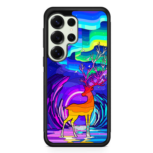 A Deer Colorful Silhouette Samsung Galaxy S25 Ultra Case | Durable Rubber Case for Samsung Galaxy S25 Ultra
