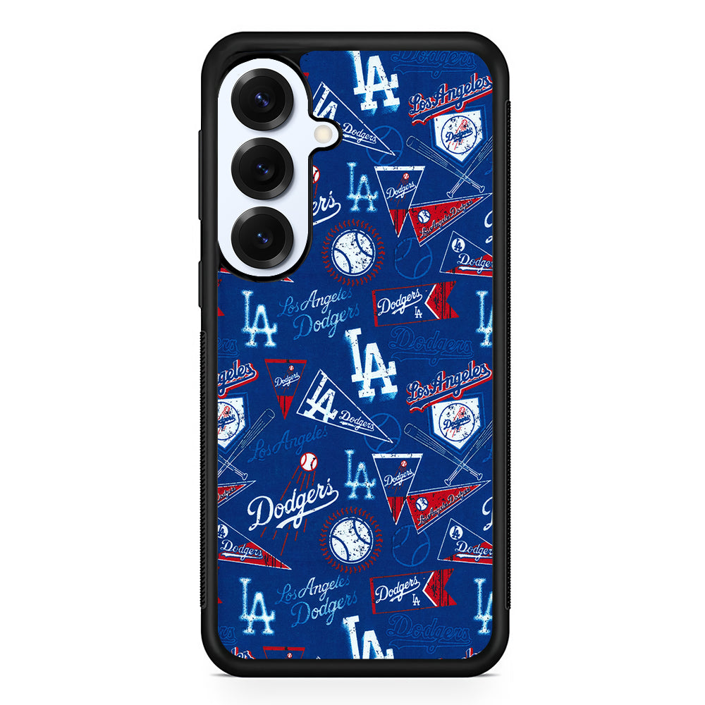 Los Angeles Dodgers Retro Samsung Galaxy S25 Plus Case | Slim Rubber Cover for Samsung Galaxy S25 Plus
