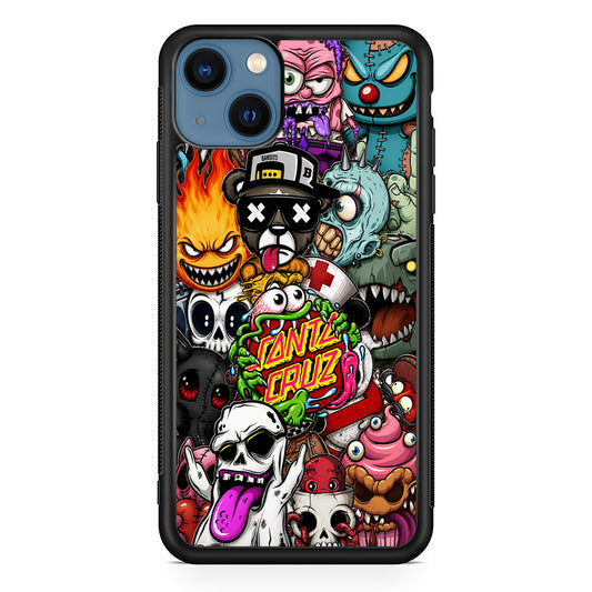 Santa Cruz Skateboard Monster iPhone 13 Case | Slim Rubber Case for iPhone 13
