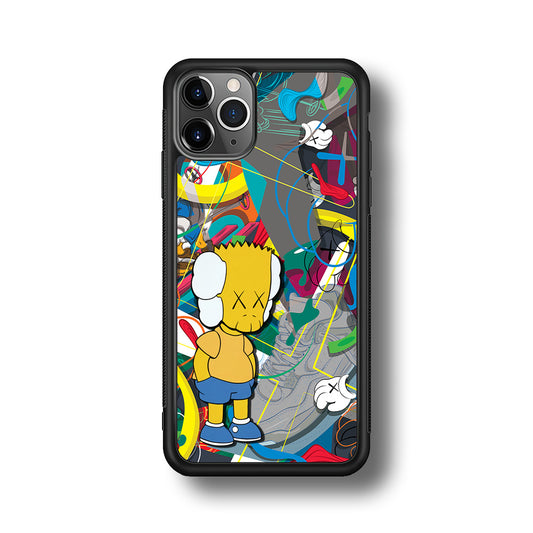 Kaws Doodle Bart Cover iPhone 11 Pro Max Case | Slim Rubber Case for iPhone 11 Pro Max