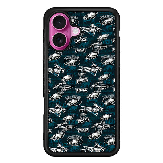 Philadelphia Eagles Patterns iPhone 17 Case | Slim Protective Rubber Phone Cover