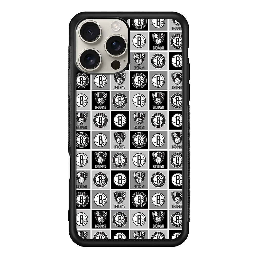 Brooklyn Nets Pattern iPhone 16 Pro Max Case | Stylish Protective Case for iPhone 16 Pro Max