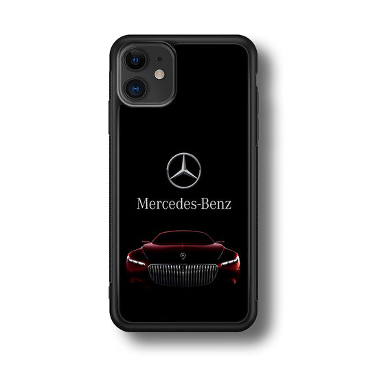 Mercedes-Benz Red Dark Aesthetic iPhone 11 Case | Slim Rubber Case for iPhone 11