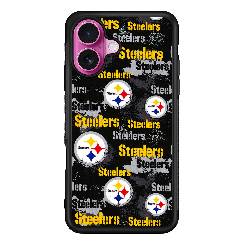 Pittsburgh Steelers Pattern iPhone 17 Case | Slim Protective Rubber Phone Cover