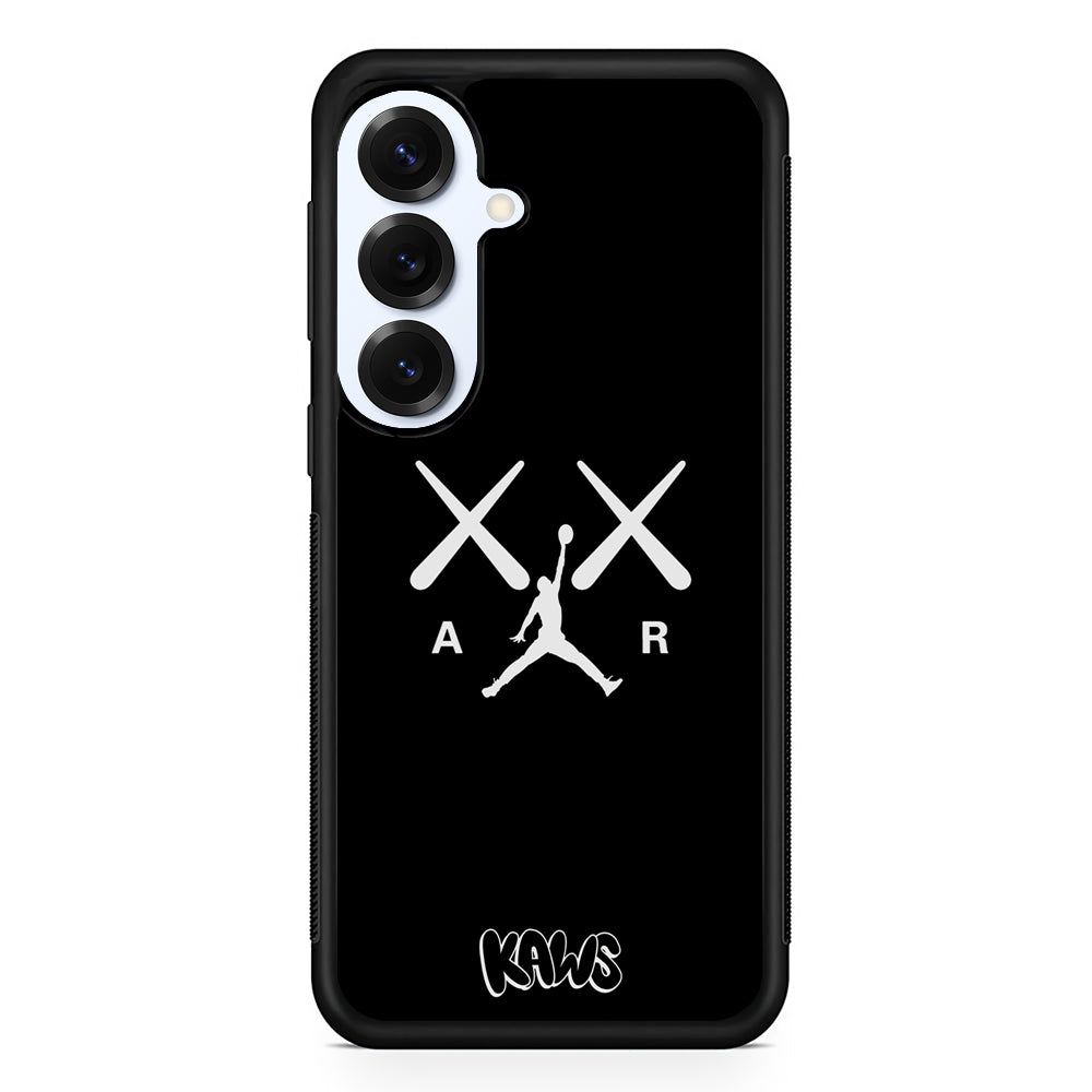 Kaws Air Jordan Midnight Black Samsung Galaxy S25 Plus Case | Slim Rubber Case for Samsung Galaxy S25 Plus