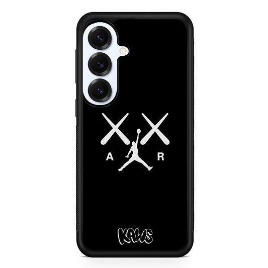 Kaws Air Jordan Midnight Black Samsung Galaxy S25 Plus Case | Slim Rubber Case for Samsung Galaxy S25 Plus