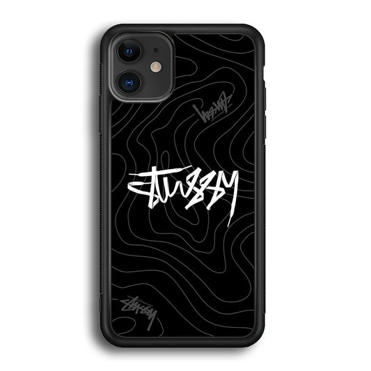 Stussy Black Vibes iPhone 12 Case | Slim Rubber Case for iPhone 12