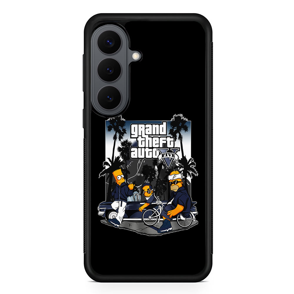 Grand Theft Auto Simpson Samsung Galaxy S26 Plus Case | Slim Rubber Case for Samsung Galaxy S26 Plus