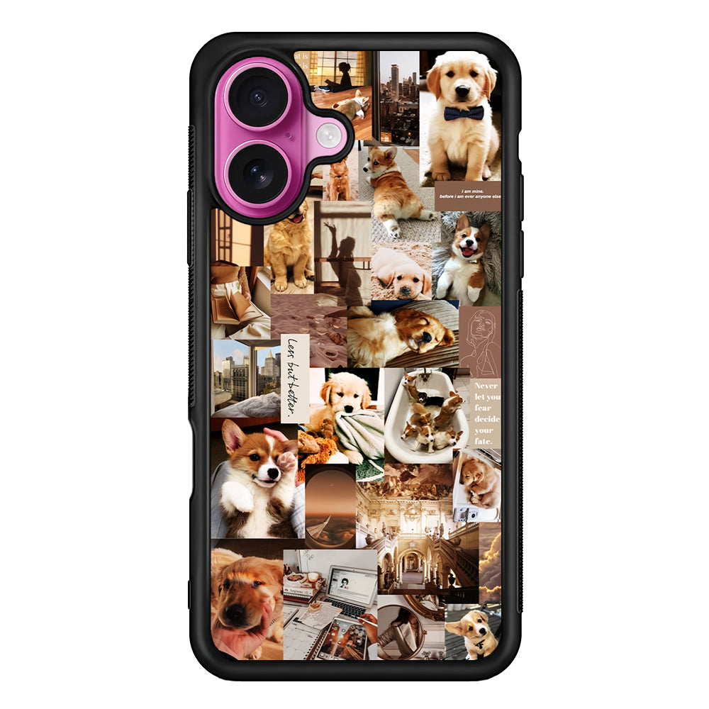 Cute Puppy Dog Aesthetic iPhone 17 Case | Slim Protective Rubber Phone Cover