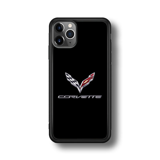 Chevrolet Corvette Logo Black iPhone 11 Pro Max Case | Slim Rubber Case for iPhone 11 Pro Max