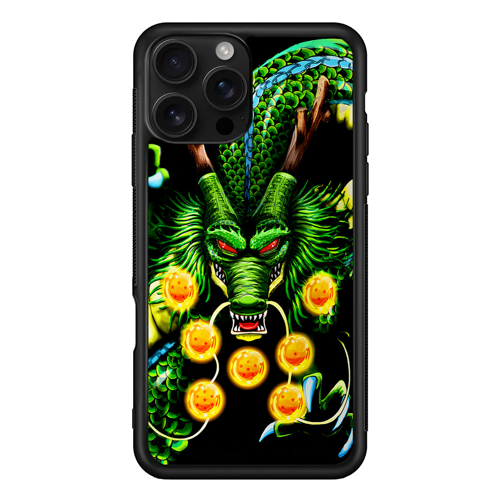 Shenron Dragon Ball Z Black iPhone 16 Pro Case | Durable Protective Case for iPhone 16 Pro