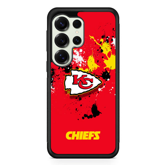 Kansas City Chiefs Logo Samsung Galaxy S25 Ultra Case | Durable Rubber Case for Samsung Galaxy S25 Ultra