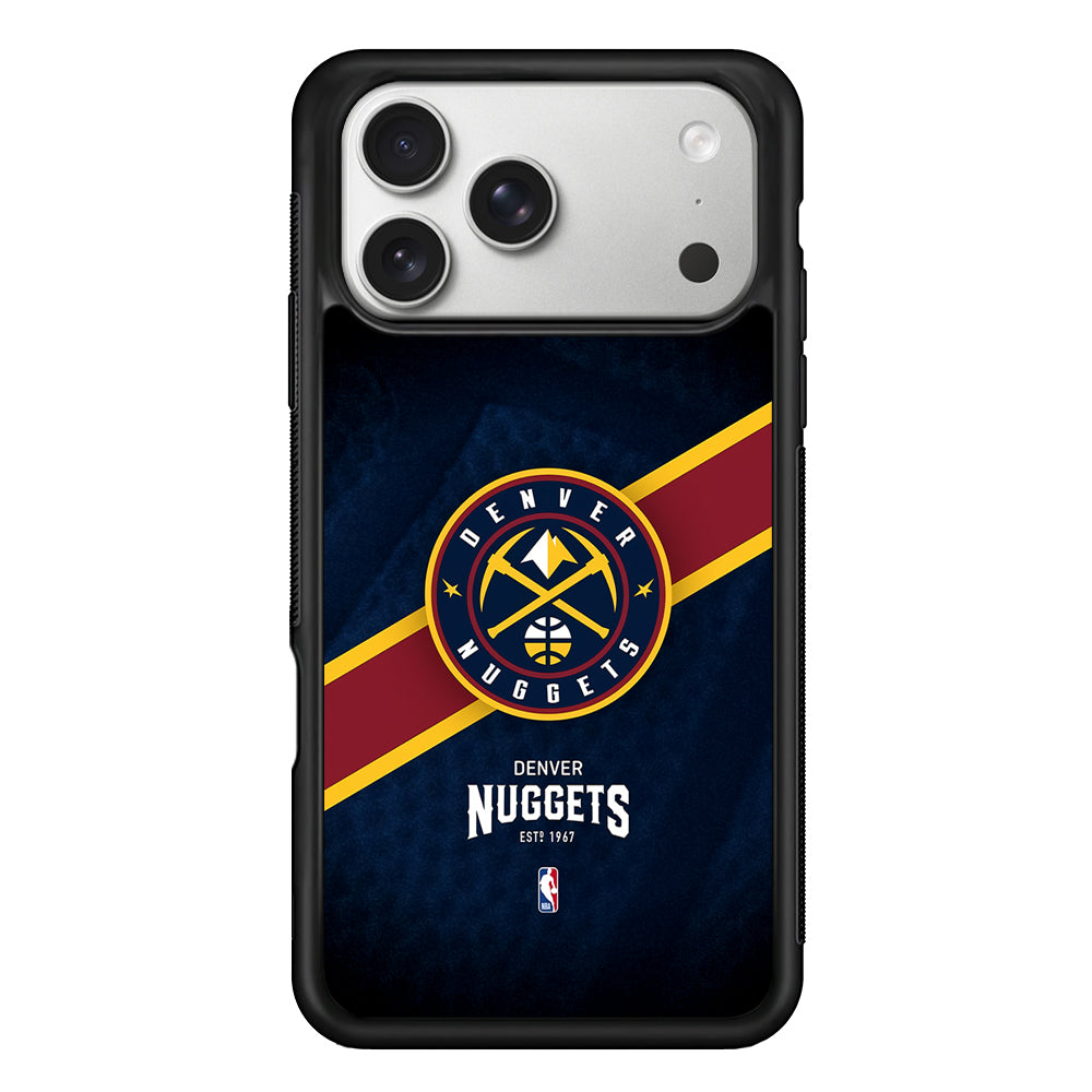 Denver Nuggets Logo iPhone 17 Pro Case | Slim Rubber Case for iPhone 17 Pro