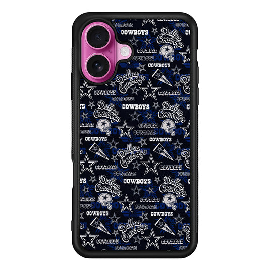 Dallas Cowboys Pattern iPhone 17 Case | Slim Protective Rubber Phone Cover