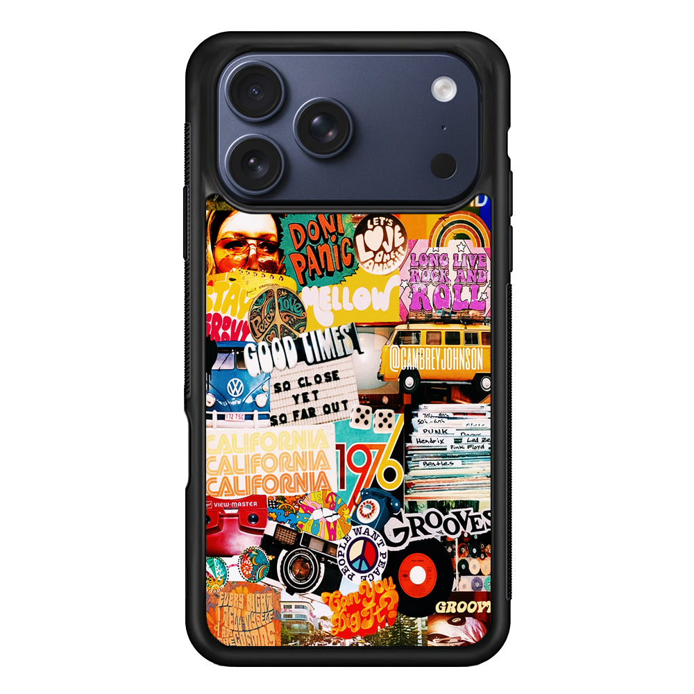 Retro Aesthetic 70s Collage iPhone 17 Pro Max Case | Slim Protective Cover for iPhone 17 Pro Max
