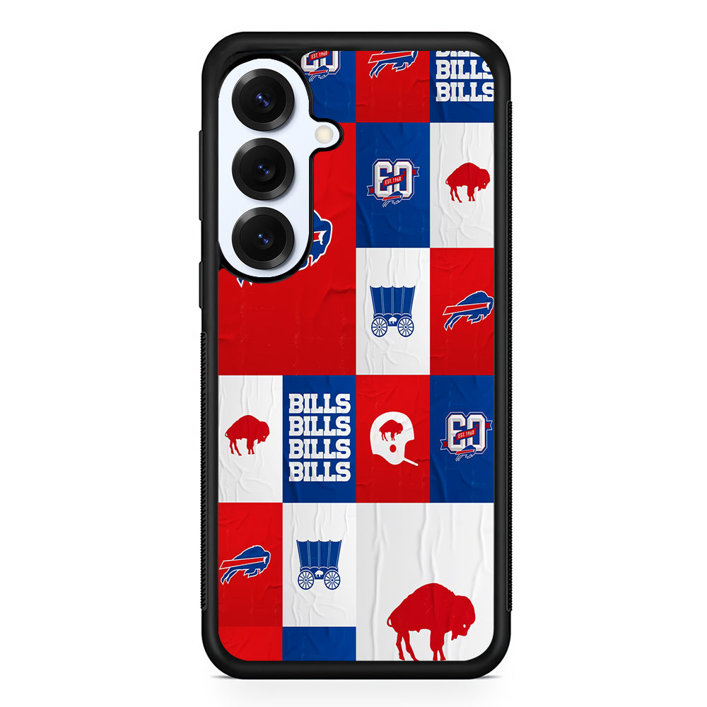 Buffalo Bills Collage Samsung Galaxy S25 Plus Case | Slim Rubber Cover for Samsung Galaxy S25 Plus