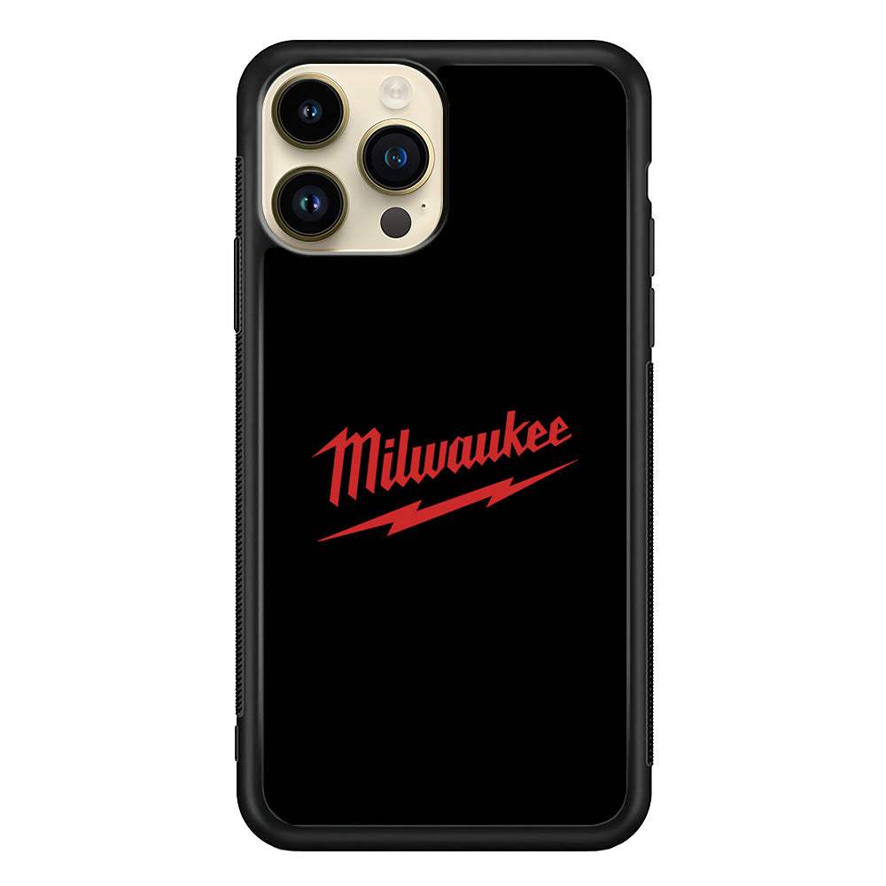 Milwaukee Tool Black Background iPhone 14 Pro Case | Slim Rubber Case for iPhone 14 Pro