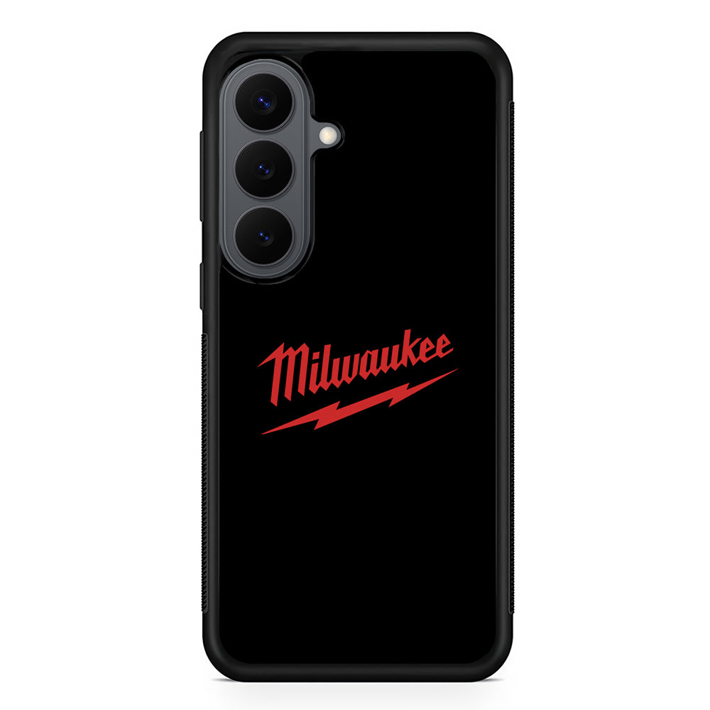 Milwaukee Tool Black Background Samsung Galaxy S26 Plus Case | Slim Rubber Case for Samsung Galaxy S26 Plus