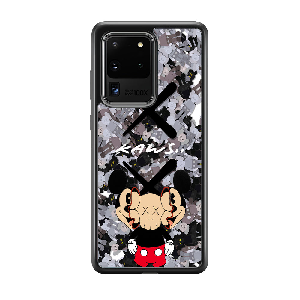 Kaws and Mickey Mask Samsung Galaxy S20 Ultra Case | Slim Rubber Case for Samsung Galaxy S20 Ultra