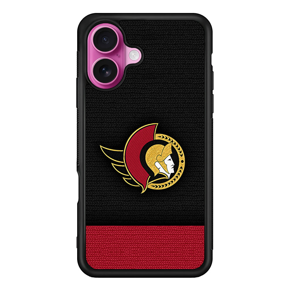 Ottawa Senators Pattern iPhone 17 Case | Slim Protective Rubber Phone Cover