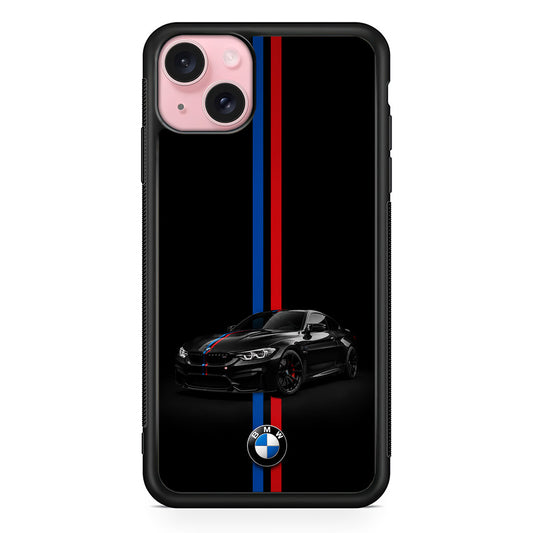 BMW M4 Coupe Racing Stripe iPhone 15 Case | Slim Rubber Case for iPhone 15